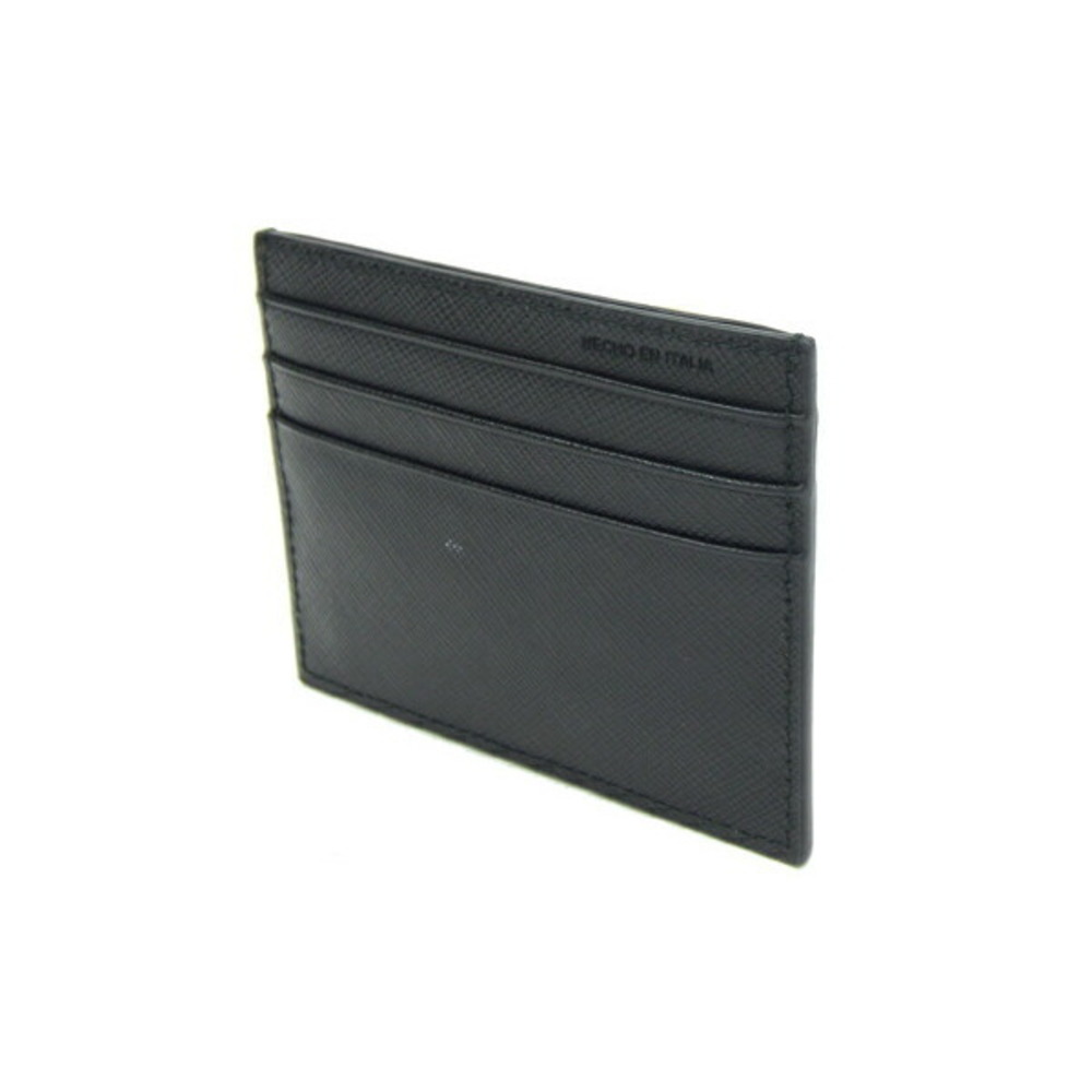Prada Triangular Case Passports Leather Black Car… - image 2